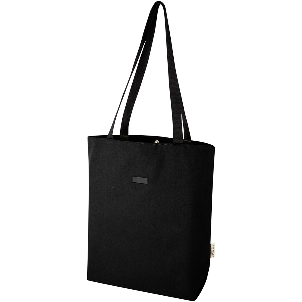 Joey vielseitige Tragetasche aus GRS recyceltem Canvas 14 L - schwarz