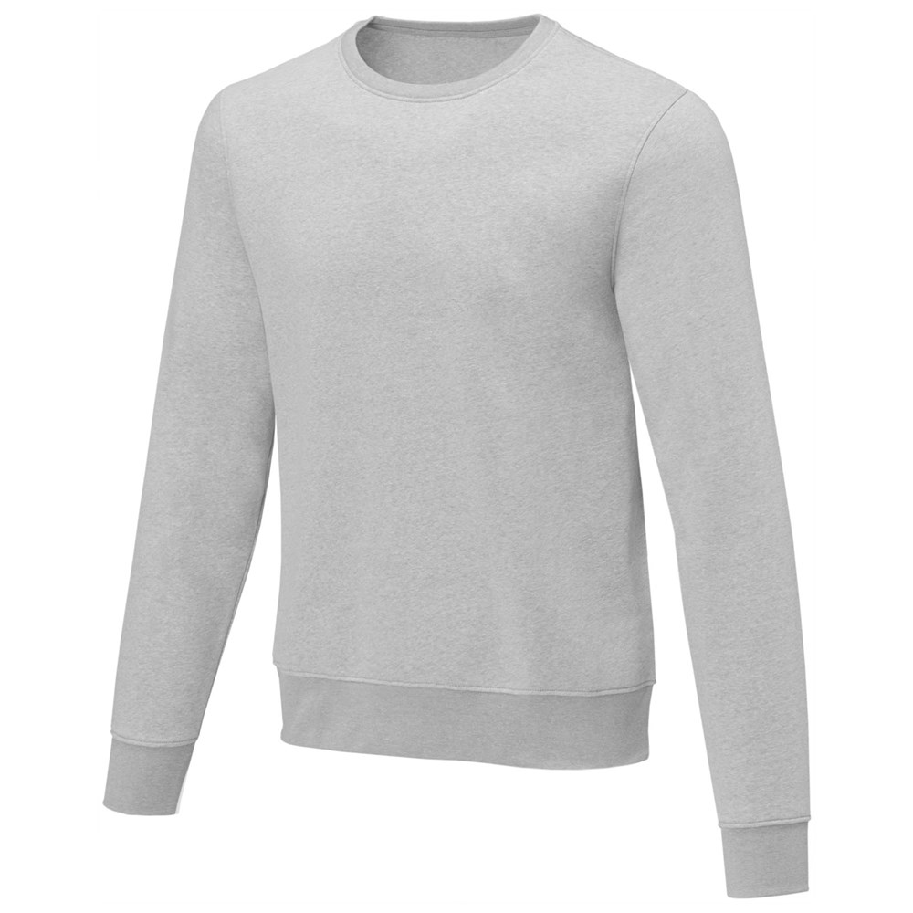 Zenon Herrenpullover mit Rundhalsausschnitt - heather grau