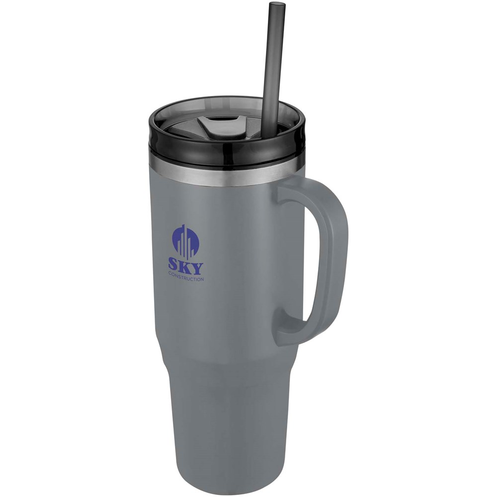 Melbourne 1200 ml RCS-zertifizierter Isolierbecher mit Strohhalm