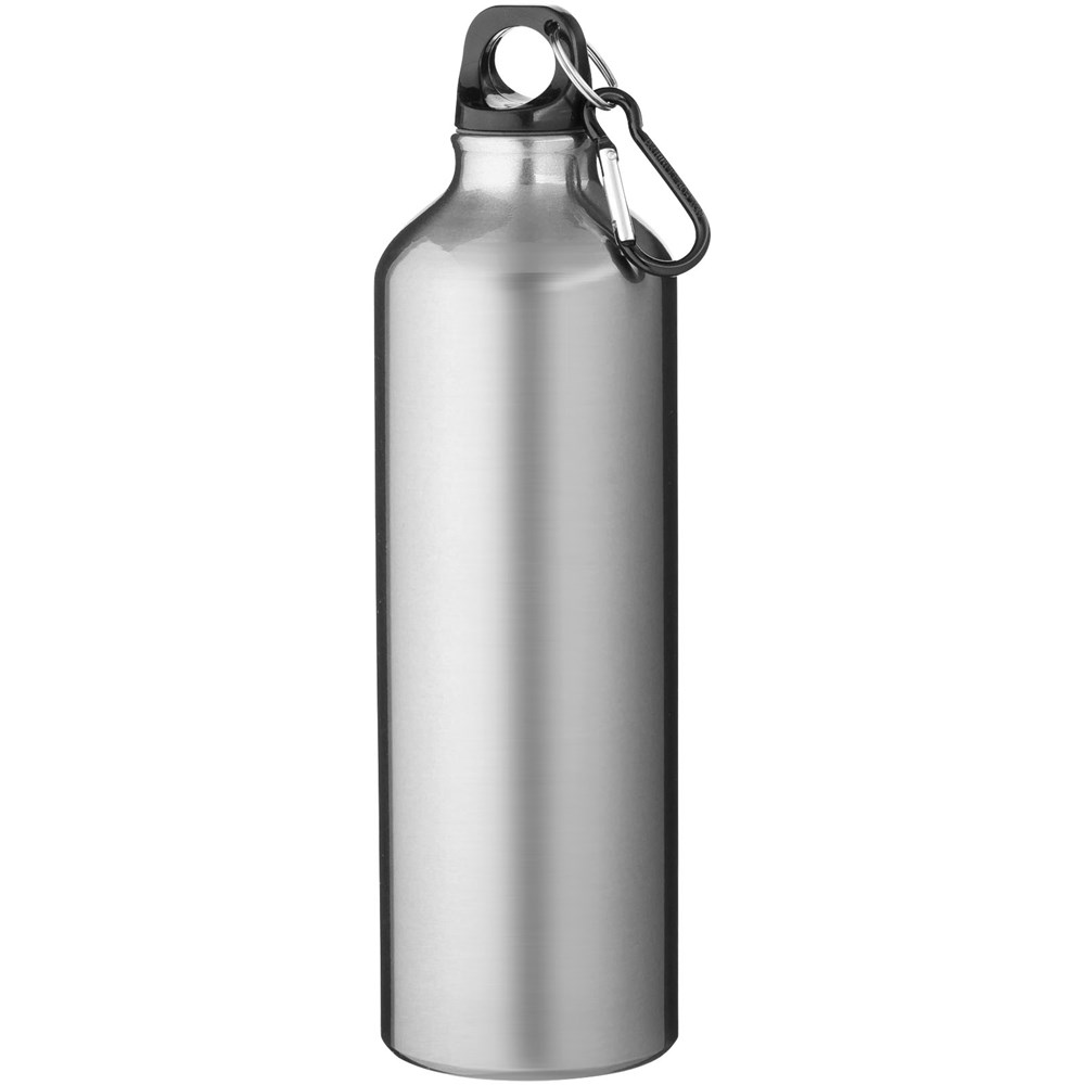 Oregon 770 ml RCS-zertifizierte Trinkflasche aus recyceltem Aluminium mit Karabinerhaken - silber