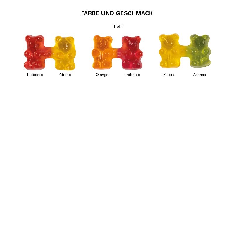 Trolli Team Gummibärchen Premium, Folie kompostierbaren transparent