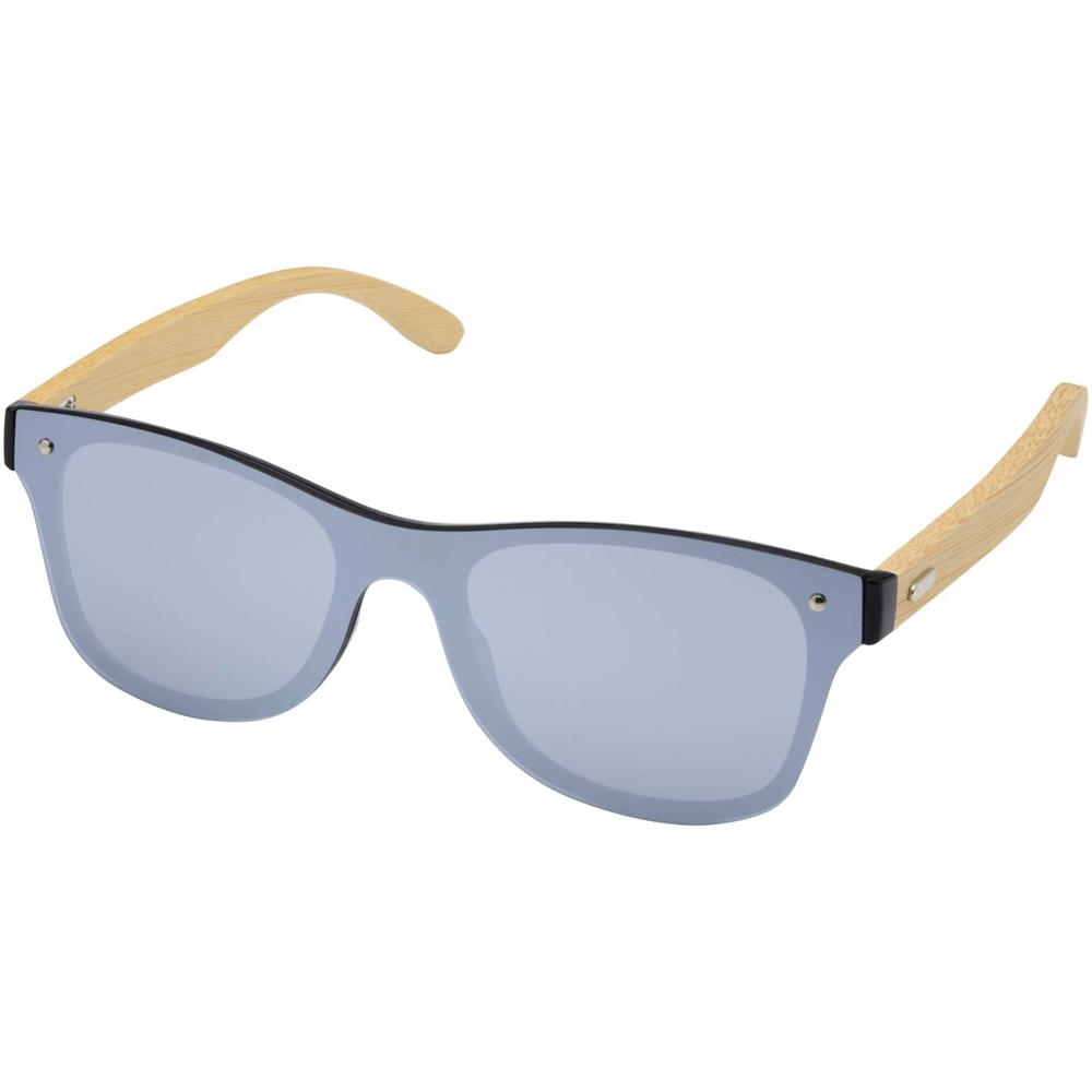 Tan Sonnenbrille mit Bambusbügeln - silber