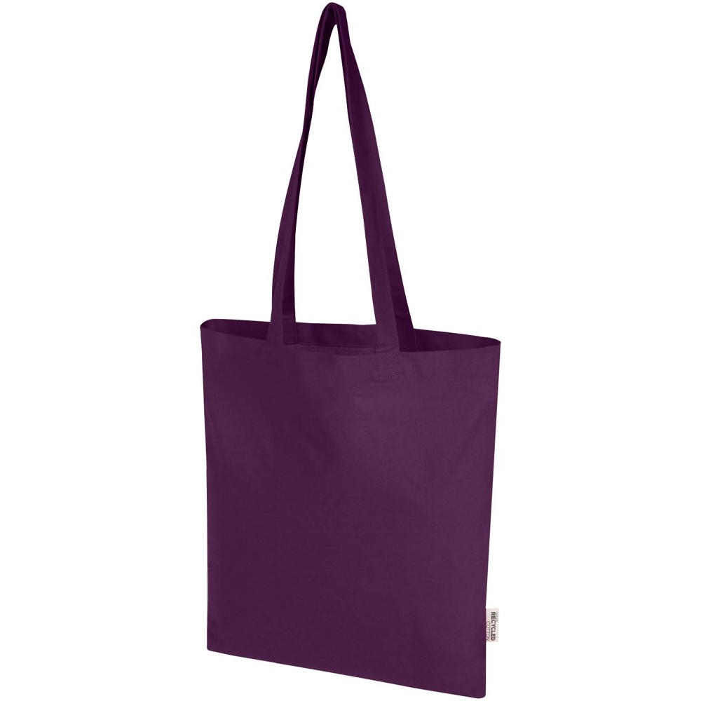 Madras Blend 140 g/m² Tragetasche aus GRS-recycelter Baumwolle 7L - lila