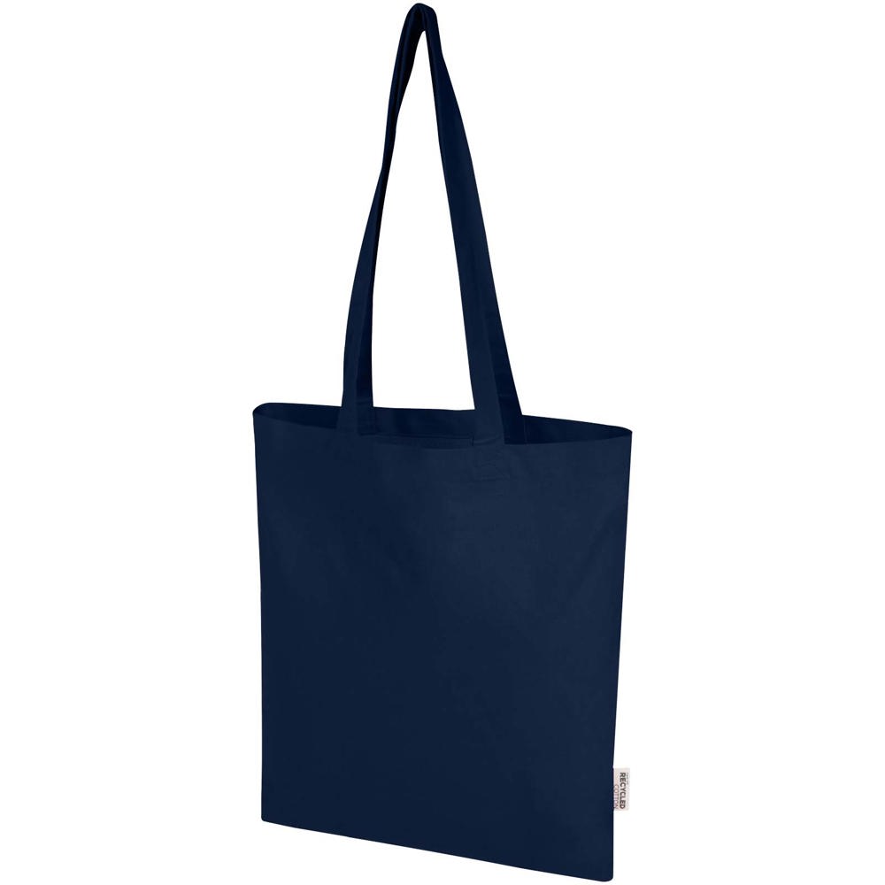 Madras Blend 140 g/m² Tragetasche aus GRS-recycelter Baumwolle 7L - navy