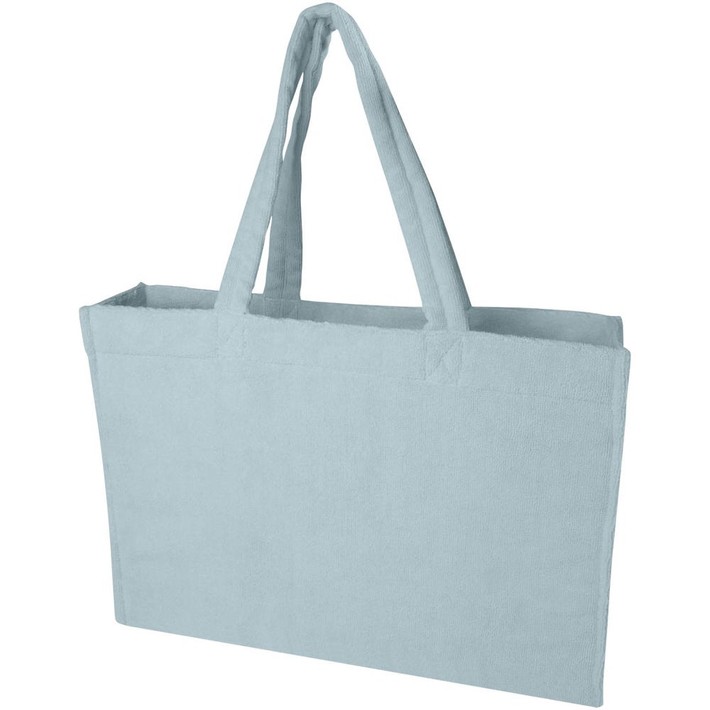 Siam GRS-recycelte Strandtragetasche aus Frottee 13 L - Cloud Blue