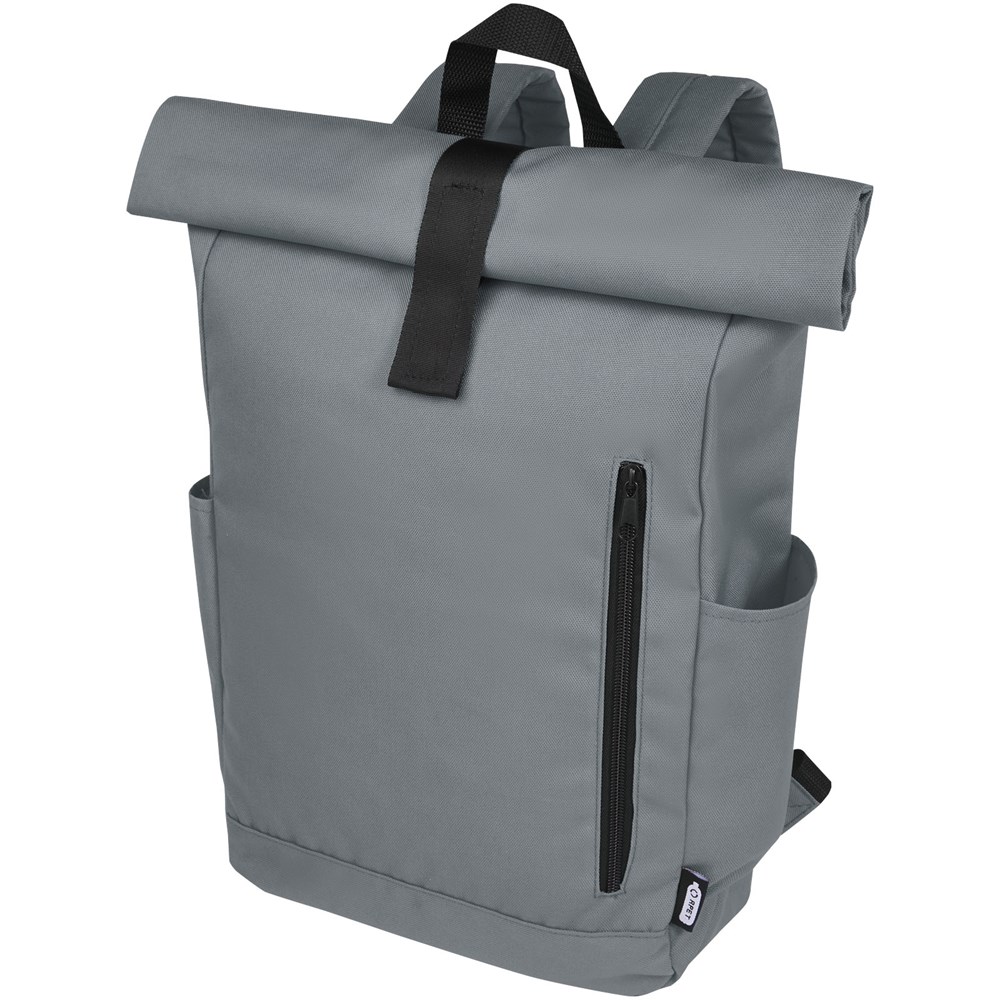 Byron 15,6" GRS RPET Roll-Top Rucksack 18 L - hellgrau