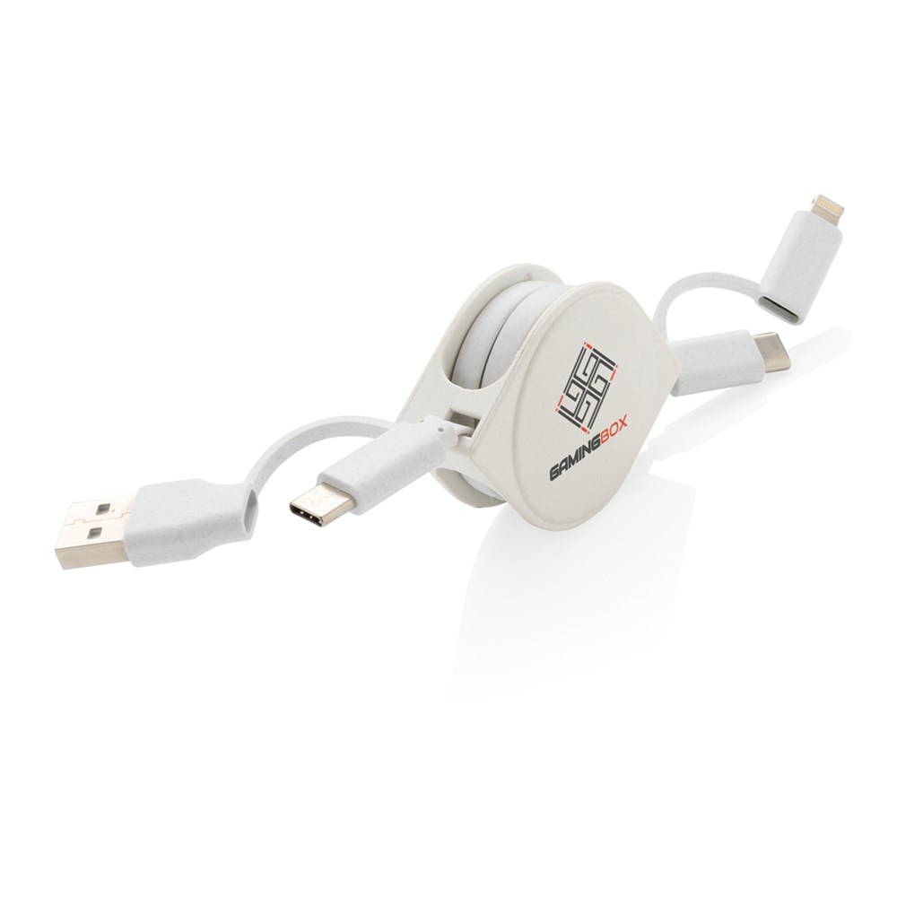 6-in-1 Kabel aus TPE und RCS Standard recyceltem Kunststoff