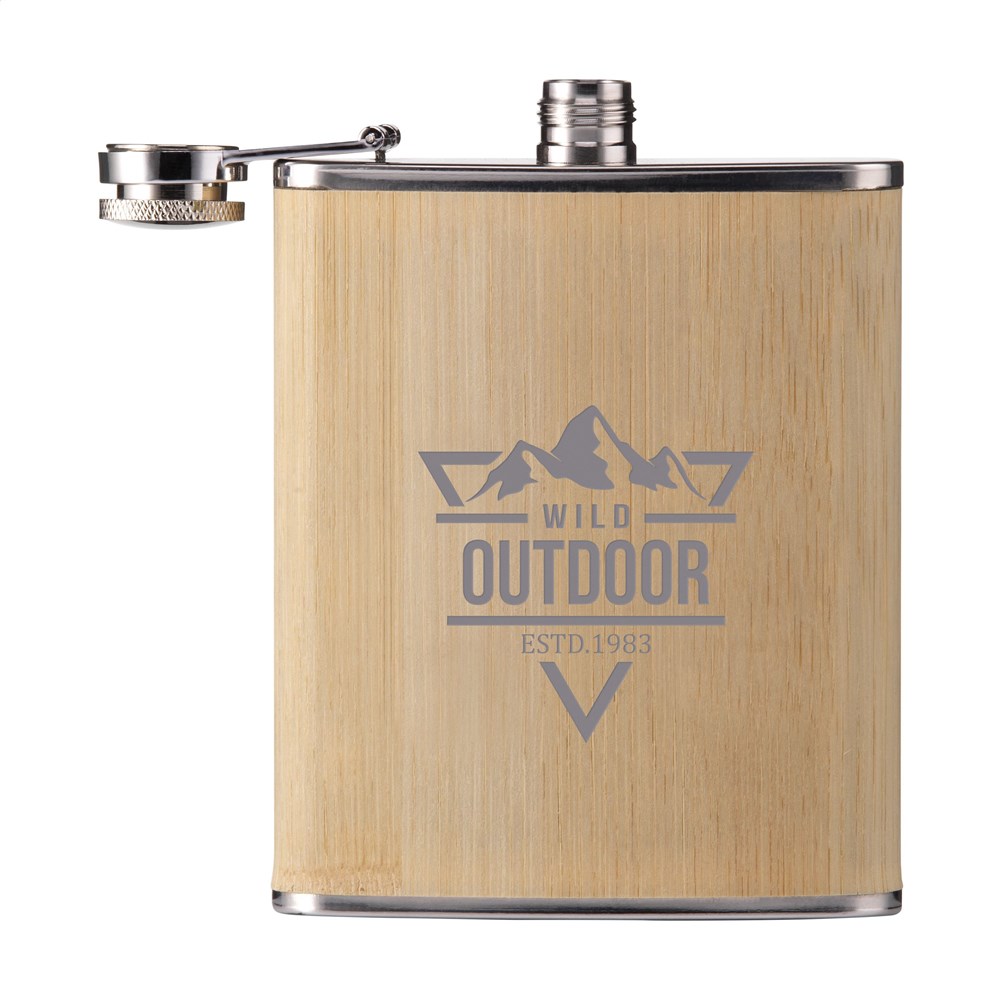 Hipflask Bamboo 200 ml Flachmann