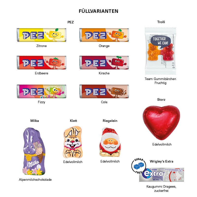 Werbekarte Visitenkartenformat, Storz Schokoherz