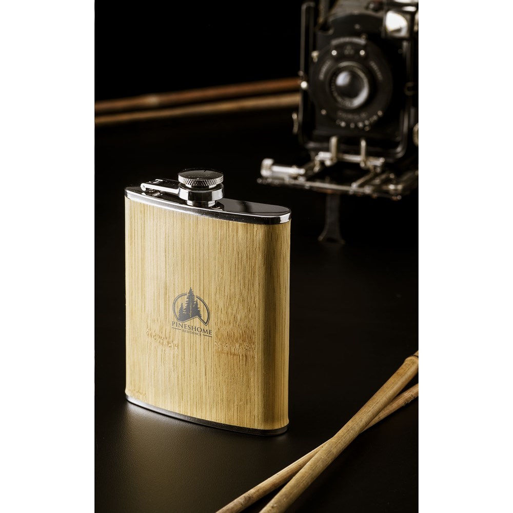 Hipflask Bamboo 200 ml Flachmann