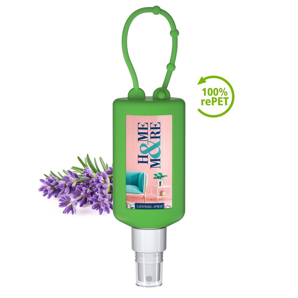 Lavendel-Spray, 50 ml Bumper grün, Body Label (R-PET)