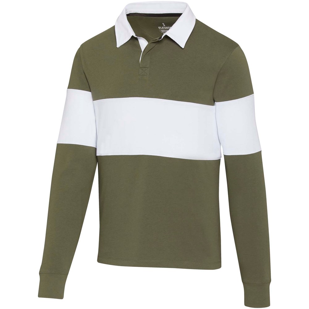 Clyde Rugby Polo Sweatshirt Unisex - grün, weiss