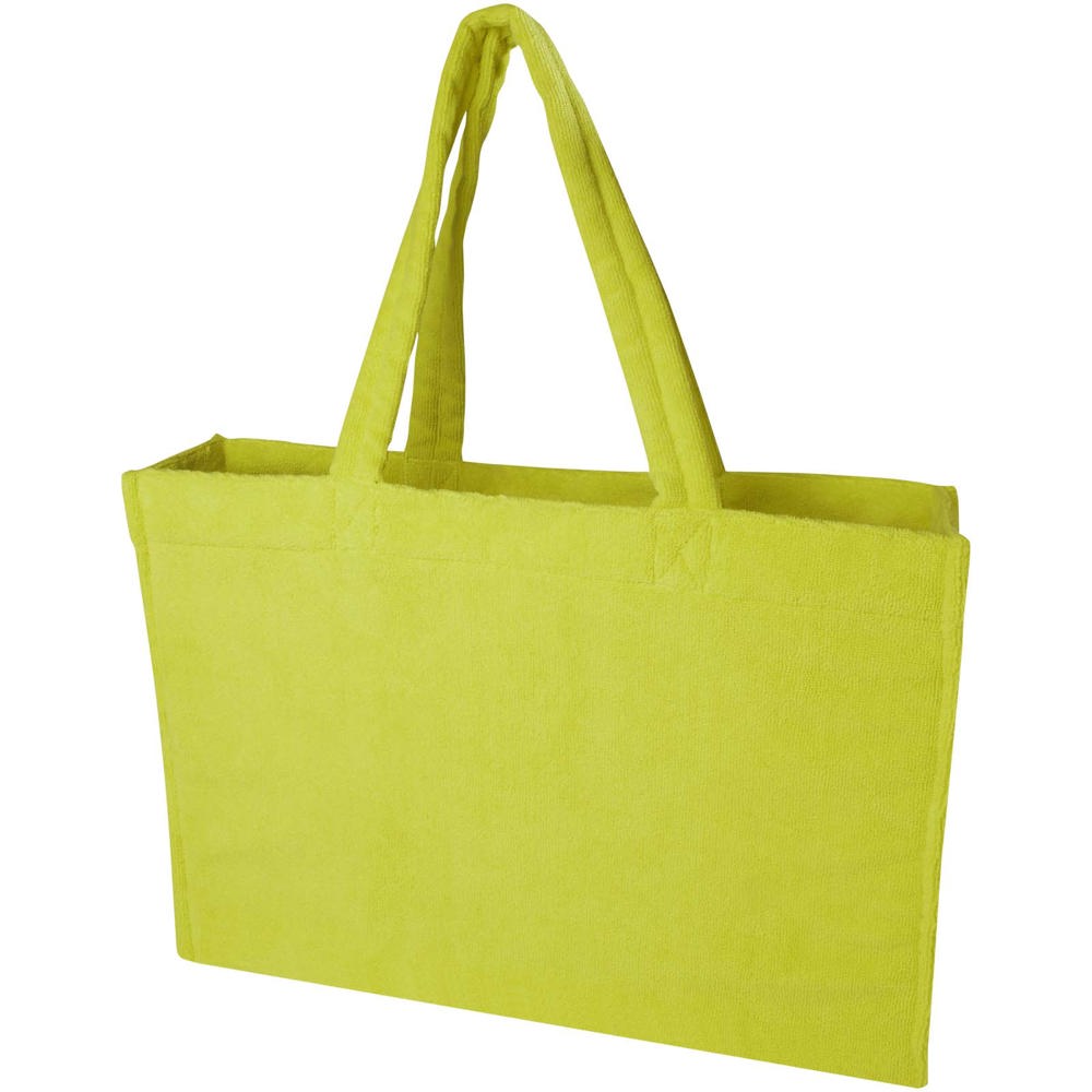 Siam GRS-recycelte Strandtragetasche aus Frottee 13 L - limone