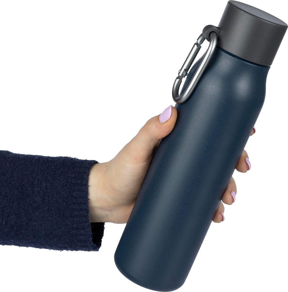 Doppelwandige Trinkflasche aus recyceltem Edelstahl (600 ml) Cassian