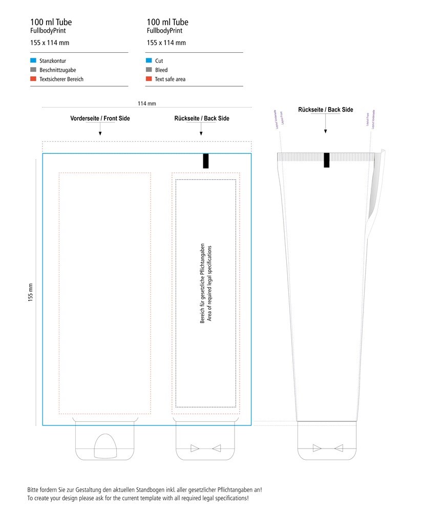 Duschgel Rosmarin-Ingwer, 100 ml Tube