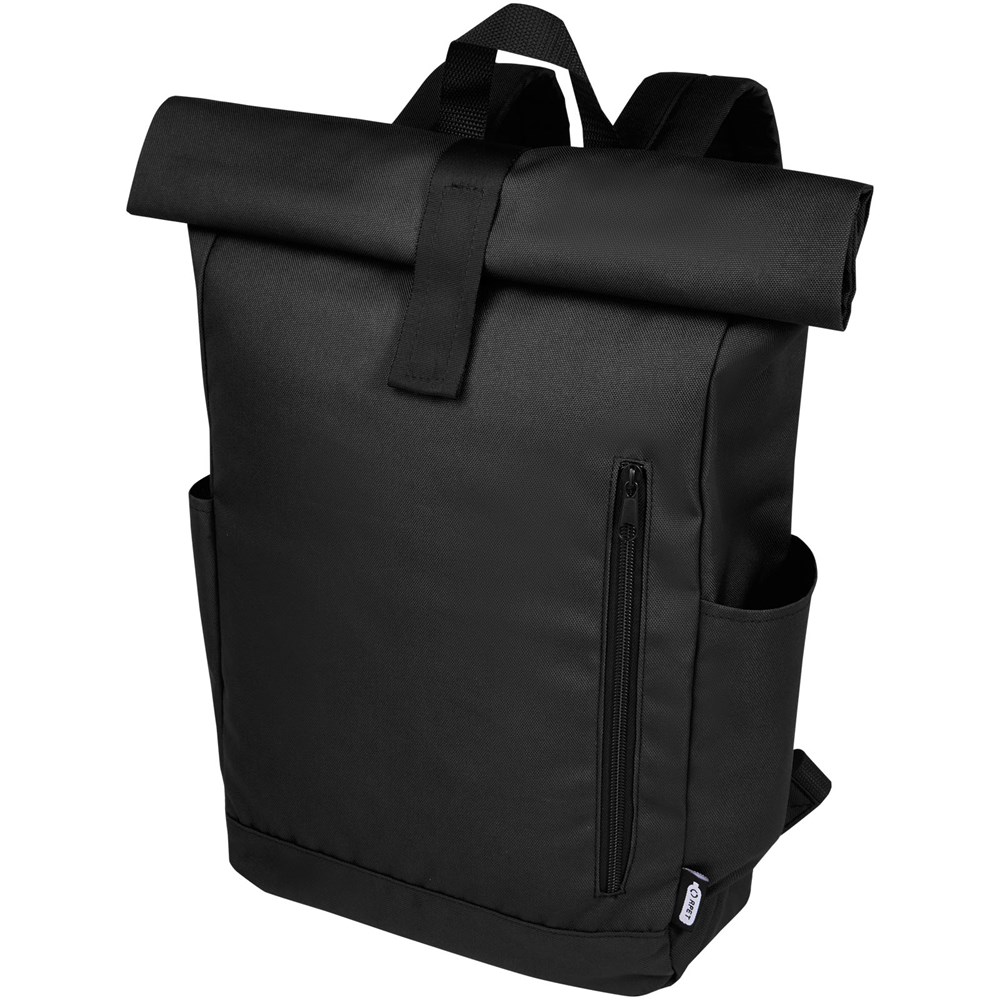 Byron 15,6" GRS RPET Roll-Top Rucksack 18 L - schwarz