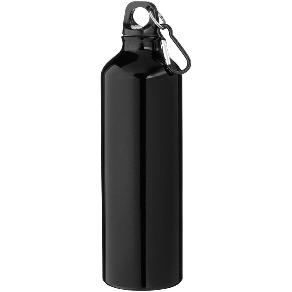 Oregon 770 ml RCS-zertifizierte Trinkflasche aus recyceltem Aluminium mit Karabinerhaken - schwarz
