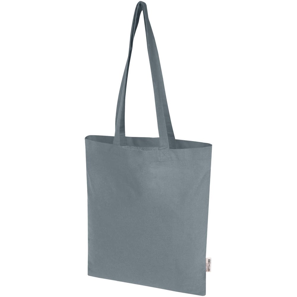 Madras Blend 140 g/m² Tragetasche aus GRS-recycelter Baumwolle 7L - grau