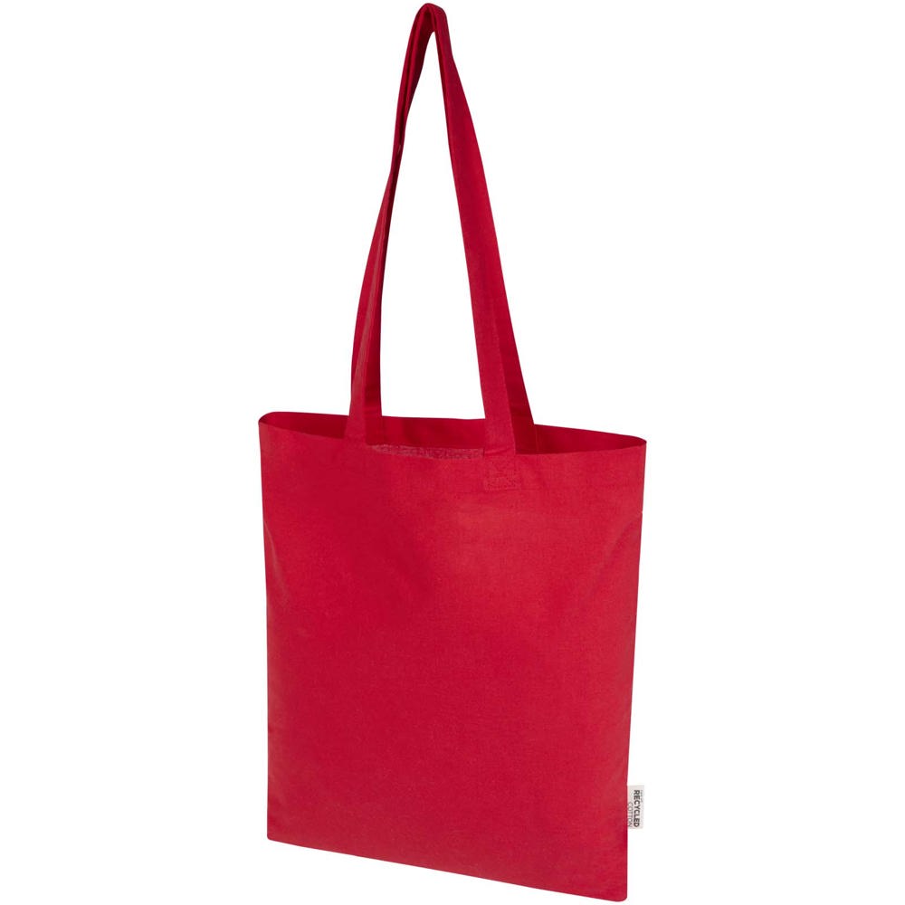 Madras Blend 140 g/m² Tragetasche aus GRS-recycelter Baumwolle 7L - rot