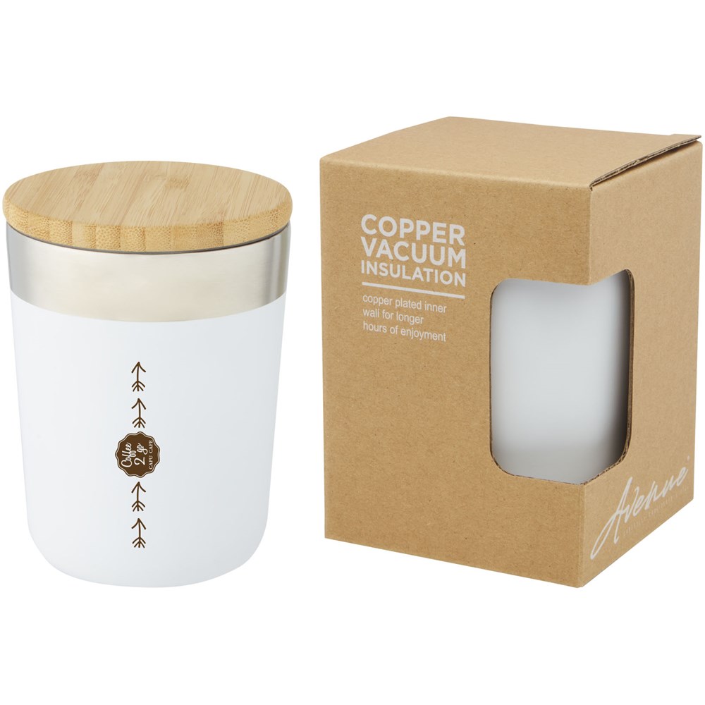 Lagan 330 ml Kupfer-Vakuum Isolierbecher mit Bambusdeckel