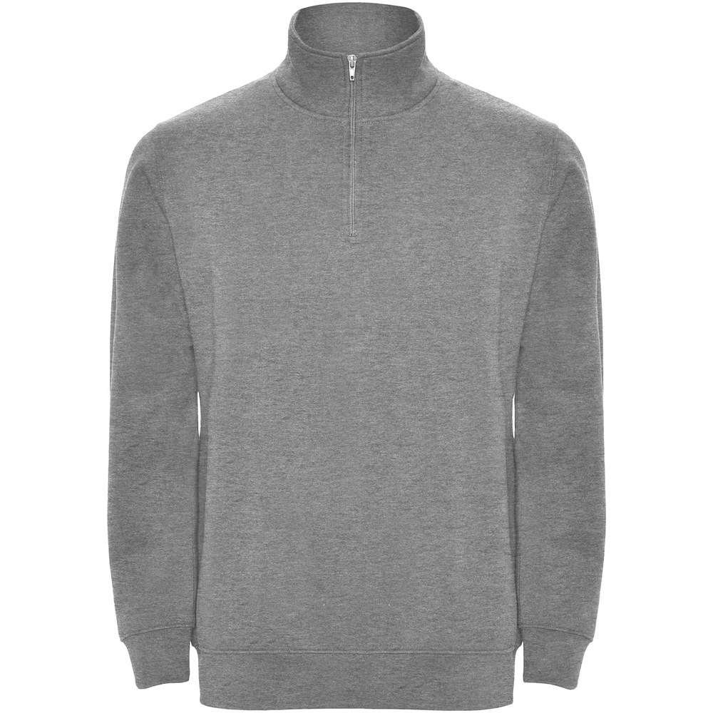 Aneto Pullover mit Viertelreißverschluss - Marl Grey