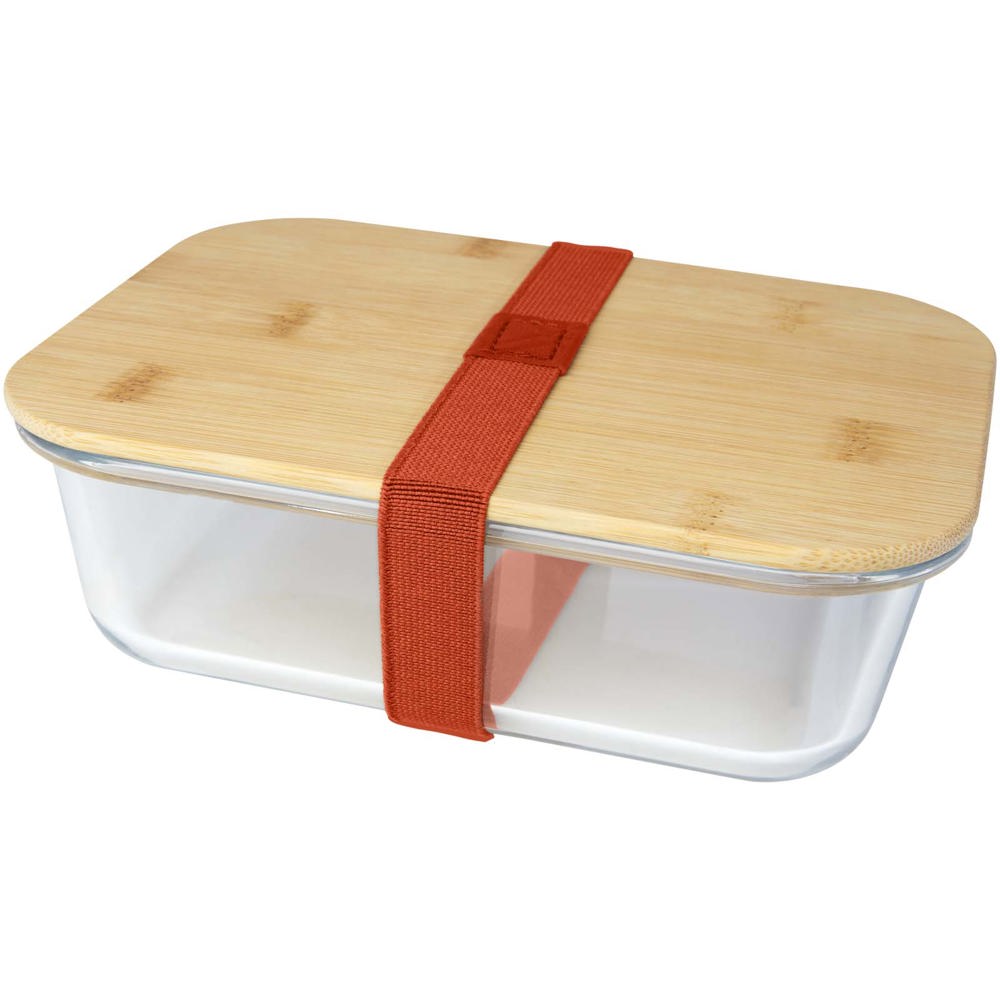 Roby Glas-Brotdose mit Bambusdeckel - Brick